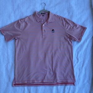Peter Millar  red and white striped summer comfort XL